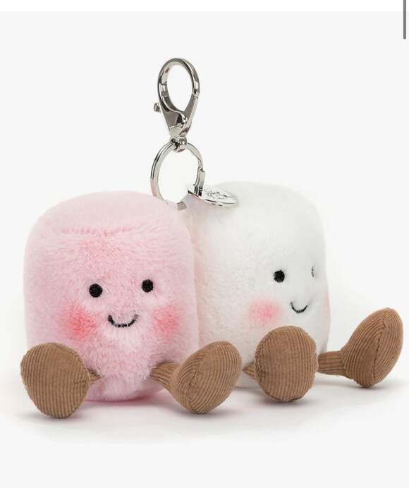 Jellycat Accessories - Jellycat Amuseables Pair of Marshmallows Bag Charm Keyring 100% authentic